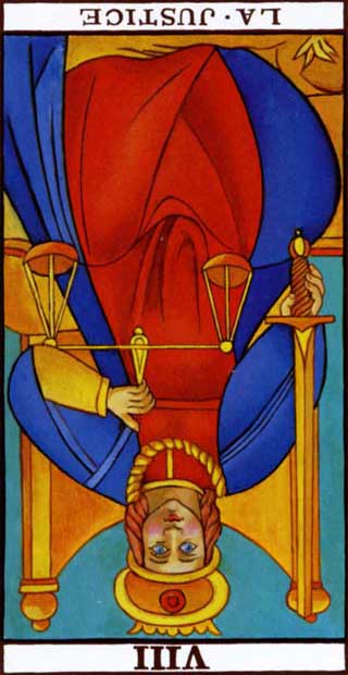 Significado de La Justicia - Arcano Mayor. En la Tirada de Tarot, Amor.  Gratis